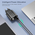 Miniatyrbillede 10 af 11: USA/EU/UK/KR 65W GaN-lader til QC 3.0 USB PD vægadapter Type C USB hurtiglader til bærbar computer telefon powerbank adapter Black - US