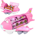 Miniatyrbillede 1 af 5: ane Legetøj til Piger over 3 år - 360 Graders Roterende Flylegetøj med LED-Blinkende Lys & Musikalske Lyde, Ideelt Barbie Fly til Lille Gave til Børn Pink -