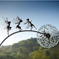 Miniatyrbillede 2 af 2: NY Dansende Fe Løvetand Statue Ornament Indsatser Gratis Dandelion B
