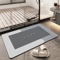Superabsorberende gulvmåtte, hurtigtørrende badeværelsestæppe, simpel køkkendørmåtte, maskinvaskbart stort stuetæppe (40 x 60 cm) Rectangular Light Gray