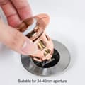 Miniatyrbillede 4 af 5: Pop-up vaskeprop, vaskeprop, anti-tilstopningsfilter, afløbsventil til badeværelse, til 30mm~40mm afløbshuller