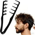 Sammenklappelig Tekstureret Kam - 1 Styk - Robust ABS Plastik - Rodvolumen og Præcis Styling - Herre- og Damestørrelser