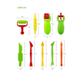 Miniatyrbild 5 av 5: 26 Stycken Play Dough Verktyg Playdough Tillbehör Set Olika Plastformar Rullar Skärare Pedagogisk Present till Barn, Slumpmässig Färg