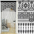 Miniatyrbild 3 av 5: 2 st Rumsavdelare Dörröppning Hippie Fönsterpanel Rumsavdelare Vägggardiner (39×79 tum/100×200 cm) white