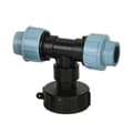 för Ibc Tank Vattenrörskoppling Trädgård Gräsmatta Slangadapter Hem för Kranmonteringsverktyg 32mm Tee Adapter