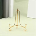Miniatyrbillede 2 af 5: Guld Display Stand Håndværksbeslag Bogholder Fotopodestalskål Fadramme Billedpladestativ Easel