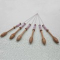 Miniatyrbild 3 av 5: 12 st Bobbin Lace Dansk Stil Vävverktyg Kit Portabelt för Nybörjare Spetstillverkning