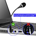 Miniatyrbilde 4 av 4: 3,5 mm Jack Mini Mikrofon Trådløs Mikrofon For PC Bærbar Datamaskin Notatbok Tablett Lyd Ekstern Mikrofon Fleksibel Stativ Støydemping