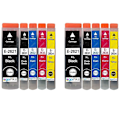 Miniatyrbillede 1 af 4: 2 sæt med 5 blækpatroner til erstatning for Epson T2636 (26XL-serien) Kompatibel/ikke-OEM fra Go Inks (10 blækpatroner)