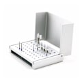 Miniatyrbilde 4 av 5: 1 stk 58 Hull Tannlegeborholder Stativ Autoklav Desinfeksjonsboks Etui Silver
