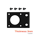 Miniatyrbillede 3 af 5: NEMA 17 Monteringsbeslag 42 Steppermotor Beslag Aluminium Plade Monteringsholder Silver