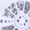 Miniatyrbillede 3 af 4: Rhinestones i 4 Størrelser - Sølv Klar Sølv
