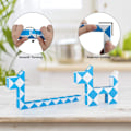 Miniatyrbild 4 av 7: Magisk orm kub, delar 3D pussel leksak orm pussel magisk linjal twist pussel leksak julstrum fyllmedel för småbarn barn pojkar flickor & vuxna Blue 24 Parts