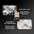 Miniatyrbillede 2 af 5: USB Bluetooth 5.0 Adapter til PC Win10/8.1/8/7/Bluetooth Dongle Modtager/Transmitter til Understøttelse af Tilslutning af Headset