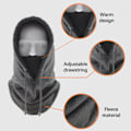 Miniatyrbillede 3 af 8: Fleece Mænds Balaclava Vinterhue Beanies Varmer Vindtæt Fuld Purple