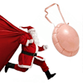 Miniatyrbild 3 av 5: Uppblåsbar Mage Falsk Mage Jultomte Mage