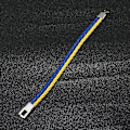 Miniatyrbillede 2 af 5: Blå gul patchwork ukrainsk flag farve armbånd simpelt flettet læderarmbånd, 2024 Ping