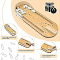 Miniatyrbilde 3 av 5: Mini bowling-spillsett for skrivebord, stressreduserende dings i tre