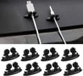 Bil Ledning Kabelholder Bindeclips Organizer Selvklæbende Biloplader Linjeklemme USB Kabelholder Bilclips Tilbehør 8 stk./parti
