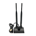 Miniatyrbillede 1 af 5: 2.4GHz 5GHz Dual Band WiFi Antenne, RP-SMA Han Antenne Magnetisk Base til PC
