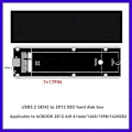 Miniatyrbillede 3 af 5: Til 2012 Air A1425 A1398 A1465 A1466 SSD Kabinet USB3.2 GEN2 6Gbps M.2 SATA SSD Boks SSD Kabinet A-C