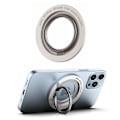 Pikkukuva 1 / 5: Magneettinen puhelinrengaspidike, pyörivä metallirengas iPhone 12, 13 ja 14 -sarjoille Silver