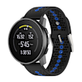 Miniatyrbillede 4 af 5: Farverig hul silikonerem til Suunto 9 Peak Black Blue