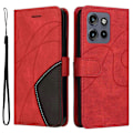 Pikkukuva 1 / 5: KT Leather Series-1 Motorola Edge 50 Neo 5G:lle - Nahkainen Puhelin Kotelo Väriyhdistelmällä, Lompakko ja Telakka Multicolor Style D