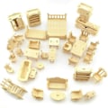 Miniatyrbild 2 av 5: Trä 3D Pussel DIY Skala Miniatyr Modeller Dockhus Möbler Set Tillbehör