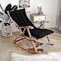 Miniatyrbild 4 av 5: Mjuk ersättningsdyna för solstol Hög sittdyna med fixeringsrem Stor gungstolsbänkdyna för TAO Orange