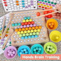 Pikkukuva 2 / 4: Lasten lelut Puulelut Kädet Aivot Harjoittelu Purista Helmiä Puzzle Lauta Matemaattinen Peli Vauva Varhainen Koulutus Lelut Lapsille