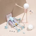 Miniatyrbillede 3 af 5: Formskiftende Sjov Sportsmand Natlampe, 2024 Nyeste DIY Form Natlamper White