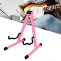 Miniatyrbild 3 av 5: Gitarrstativ Vikbart A-Ram Golv Universal Metall för Akustisk Klassisk Elektrisk Basgitarrer Banjo Ukulele Bärbar Pink 30x25x37cm
