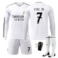 Miniatyrbild 1 av 2: Real Madrid Barn Hemmatröja Set 2024-2025 Höst & Vinter Nr 10 Strumpor + Skydd 22 MBAPPE No 8 socks + Guard 26