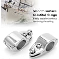 Miniatyrbillede 3 af 5: 2 stk. 316 Rustfrit Stål Marine Rørklemmer Båds Tophængsel Klo Slide Rail Monteringsbeslag (22 mm) 22mm