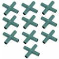 Plastrammeforbindere, retvinklede rørforbindere, drivhuskonstruktionsforbindere, 16 mm 4-vejs kryds, 10 stk.