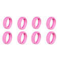 Pikkukuva 1 / 5: Pehmeät silikoniset matkalaukkupyörien suojukset, jotka vaimentavat ääntä ja vähentävät melua liikematkoilla käytettäville matkatavaroille Pink 8pcs
