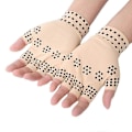 Miniatyrbild 2 av 5: 1 par Magnetiska Handskar Artrit Terapi Handskar För Artrit Ledvärk Behandling Fingerlösa Handskar Reumatoid Hand Smärtlindring Khaki