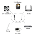 Miniatyrbilde 2 av 5: USB C Pigtail 2-pin Strømkabel Bare Ledning 22AWG Støtter 5V 3A Lading 2m Straight head