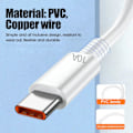 Miniatyrbillede 4 af 7: USB Type C Kabel 10A Hurtig Opladning Ledning Mobiltelefon USB Linje til iPhone 15 Xiaomi Redmi Samsung Poco f5 USB C Datakabel Ledning 10A til Type C