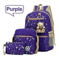 3 kpl Tyttöjen koulureput setti crossbody-laukulla -