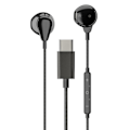Miniatyrbillede 1 af 2: Trådløst headset til Huawei / Samsung TYPEC In-Ear med In-Line Kontrol og Mikrofon til Mobiltelefon black