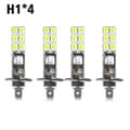 4X H1 6000K Super White LED Strålkastare Kit Dimljus