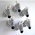 Miniatyrbillede 2 af 4: Dyr Hoved Børneværelse Børnehave Dekoration Væghængende Vægdekoration Zebra