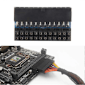 Miniatyrbild 4 av 5: Moderkort Strömkontakt 24 Pin Vrid 90 Grader Svart Förlustfri Transmission Moderkort Strömförsörjningsadapter för PC