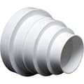 Universell reducering för ventilationssystem Ø 80-150 mm. Reduceringskoppling för rör Ø 80, 100, 120, 125 och 150 mm.
