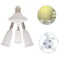 Triple E27 LED skruepære forlængerkabel, 360° justerbar, 3 E27 adapter til loftslampeholder