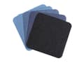 Fyrkantiga stryklappar för jeans 5-pack Denimblå 12.5x12.5 cm