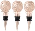 3-pack vin- och dryckeskorkar i roséguld, håller vinet fräscht, semesterfest