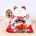 Pikkukuva 4 / 5: 18 cm Keraaminen Onnenkissa Maneki Neko Koriste Feng Shui Sisustus Heiluva Onnenkissa, B